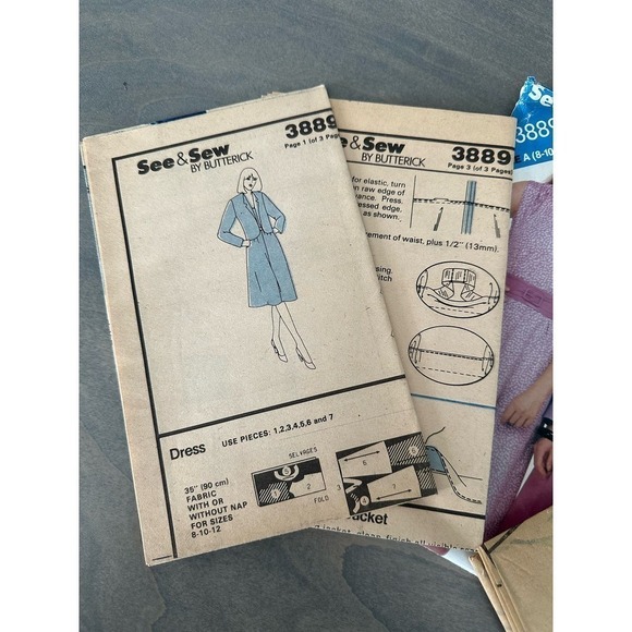 See and Sew Vintage Uncut Misses Jacket and Dress Size 8/10/12/14/16/18 No 3889 - Picture 6 of 7